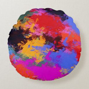 Zebra-Malerei Rundes Kissen