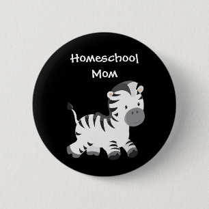 Zebra-Mama Button