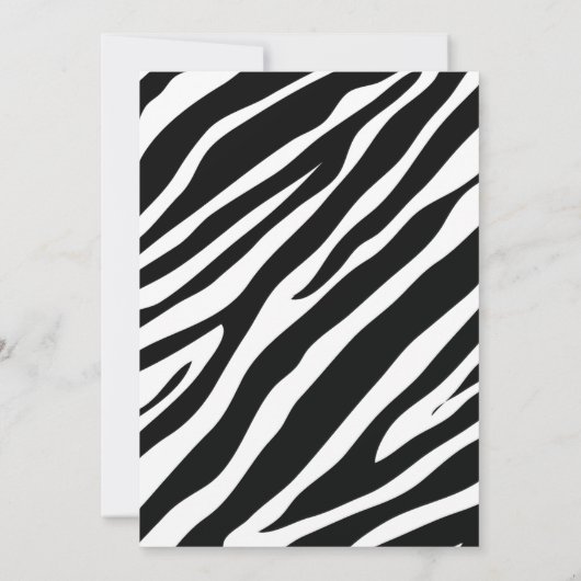 Zebra Mama und Baby African Safari Baby Dusche Einladung (Rückseite)