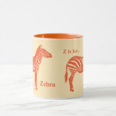 Zebra - Mandarin und leichte Orange Tasse (Zentrum)