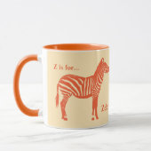 Zebra - Mandarin und leichte Orange Tasse (Links)