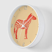 Zebra - Mandarin und leichte Orange Uhr (Winkel)