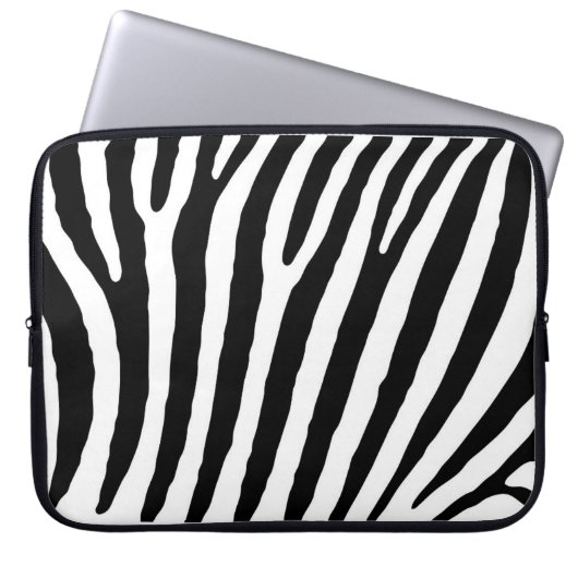 Zebra-Markierungen Laptopschutzhülle (Vorderseite)