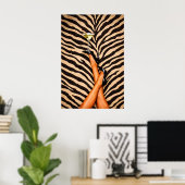 Zebra Martini Poster, Glam Mode Wandkunst, Chic Poster (Heimbüro)