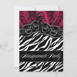 Zebra-Masquerade-Ball-Party Einladungen