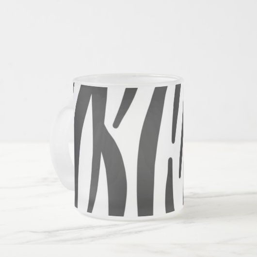 Zebra Mattglastasse (Vorderseite Links)