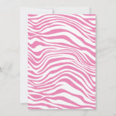 Zebra meerkat Dschungelsafari Wildtiere Rosa Mädch Einladung (Rückseite)