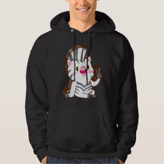 Zebra Mehrschicht Frieden Entspannt Niedlich Ästhe Hoodie