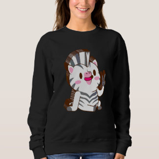 Zebra Mehrschicht Frieden Entspannt Niedlich Ästhe Sweatshirt