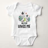 Zebra mein Papa liebt mich Baby Strampler (Vorderseite)