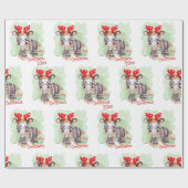 Zebra, meine ersten Weihnachten Geschenkpapier (Flach)