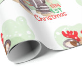 Zebra, meine ersten Weihnachten Geschenkpapier (Rolleneckpunkt)