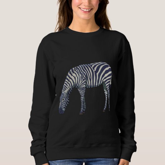 Zebra Men's Animal Motif Frauen Tiere Z Sweatshirt (Vorderseite)