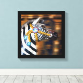 Zebra-Merry-Go-Round-Leinwand 20 Leinwanddruck (Insitu (Holzboden))