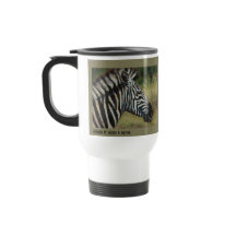 Zebra-Metallreise-Tasse