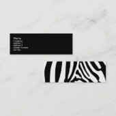 Zebra Mini Visitenkarte (Vorne/Hinten)