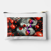 "Zebra Mirage - Bold & Artistic Cosmetic Bag" Zubehörtasche (Rückseite)