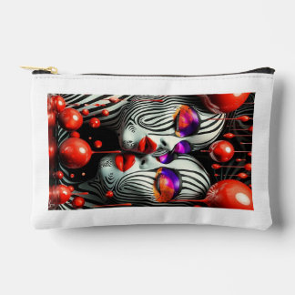 "Zebra Mirage - Bold & Artistic Cosmetic Bag" Zubehörtasche