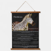 Zebra mit elektrischen Streifen romantisches Gedic Wandteppich Mit Holzrahmen (Vorderseite)