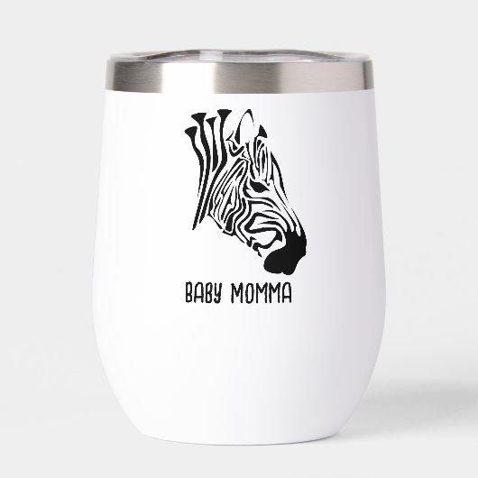 Zebra mit gefleckten schwarzen Streifen (Rückseite)