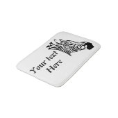 Zebra mit gefleckten schwarzen Streifen Badematte (Schrägansicht)