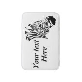 Zebra mit gefleckten schwarzen Streifen Badematte (Vorderseite Vertikal)