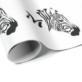 Zebra mit gefleckten schwarzen Streifen Geschenkpapier (Rolleneckpunkt)