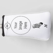 Zebra mit gefleckten schwarzen Streifen Golf Headcover (Vorderseite)