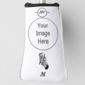 Zebra mit gefleckten schwarzen Streifen Golf Headcover (Rotieren 90)