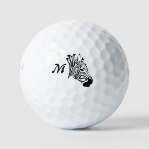 Zebra mit gefleckten schwarzen Streifen Golfball