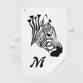 Zebra mit gefleckten schwarzen Streifen Golfhandtuch (Insitu)