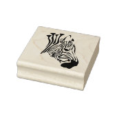 Zebra mit gefleckten schwarzen Streifen Gummistempel (Stempel)