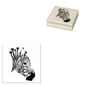 Zebra mit gefleckten schwarzen Streifen Gummistempel (Stempel)