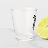 Zebra mit gefleckten schwarzen Streifen Schnapsglas (Links)