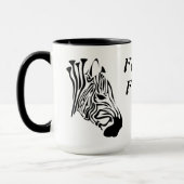 Zebra mit gefleckten schwarzen Streifen Tasse (Links)