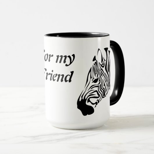Zebra mit gefleckten schwarzen Streifen Tasse (VorderseiteRechts)