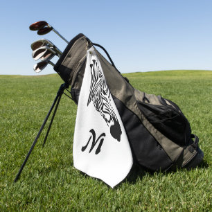 Zebra mit gezwirnten schwarzen Streifen Golfhandtuch