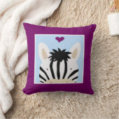 Zebra mit Herz Kissen (Decke)