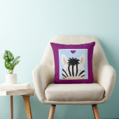 Zebra mit Herz Kissen (Stuhl )