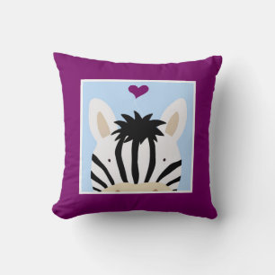 Zebra mit Herz Kissen