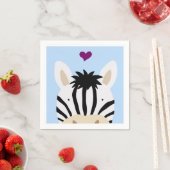 Zebra mit Herz Serviette (Beispiel)