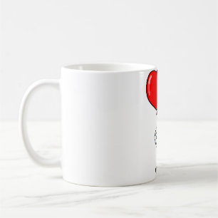 Zebra mit Herzballon Valentinstag Zebra Kaffeetasse