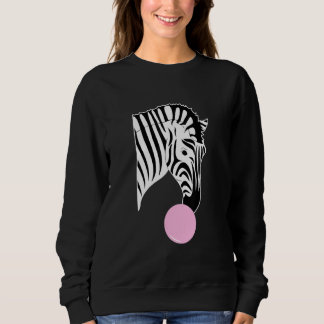 Zebra mit Kaugummi Sweatshirt