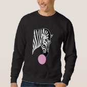 Zebra mit Kaugummi Sweatshirt (Vorderseite)