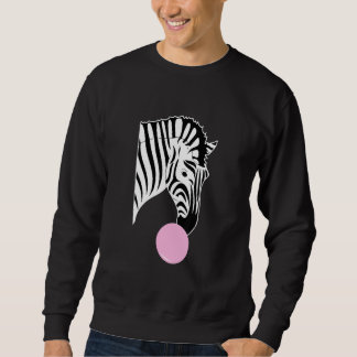 Zebra mit Kaugummi Sweatshirt