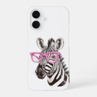 Zebra mit Pink Glasses iPhone / iPad Gehäuse