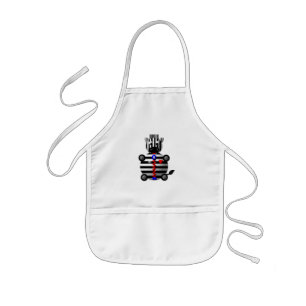 Zebra mit Reißverschluss Kinderschürze
