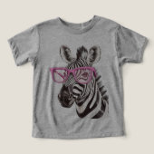 Zebra mit rosa Brille (Design Vorderseite)