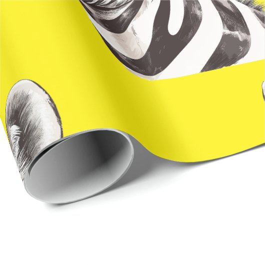 Zebra mit rosa Brille Geschenkpapier (Rolleneckpunkt)