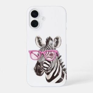 Zebra mit rosa Brille iPhone / iPad-Hülle 16 Hülle
